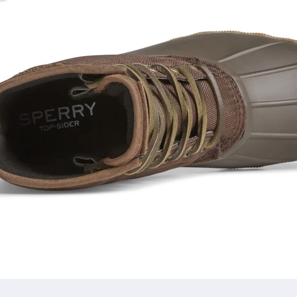 Sperry Men’s Saltwater Top Sider Duck Boots Brown NEW - Picture 8 of 12
